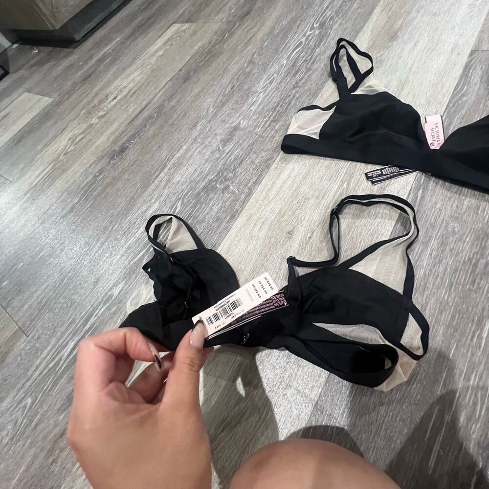 Victoria's Secret Black Mesh Bralette Bra - Picture 7 of 7